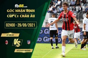 Tỷ lệ kèo AC Milan vs Atletico Madrid