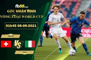 Soi kèo Thụy Sĩ vs Italia