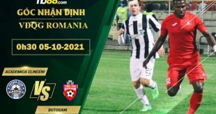 Tỷ lệ kèo Academica Clinceni vs Botosani
